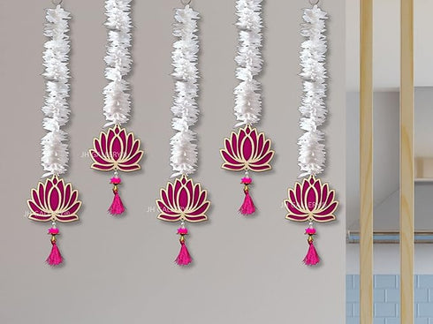 Lotus Hangings for Decoration Floral Wall Hangings - 21 Inches